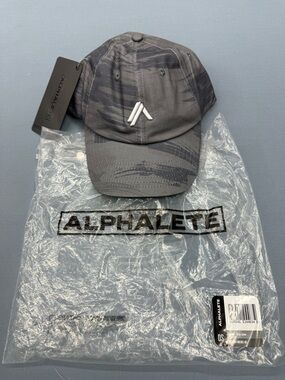 Alphalete Charcoal Gray Camo Curve Brim Cap